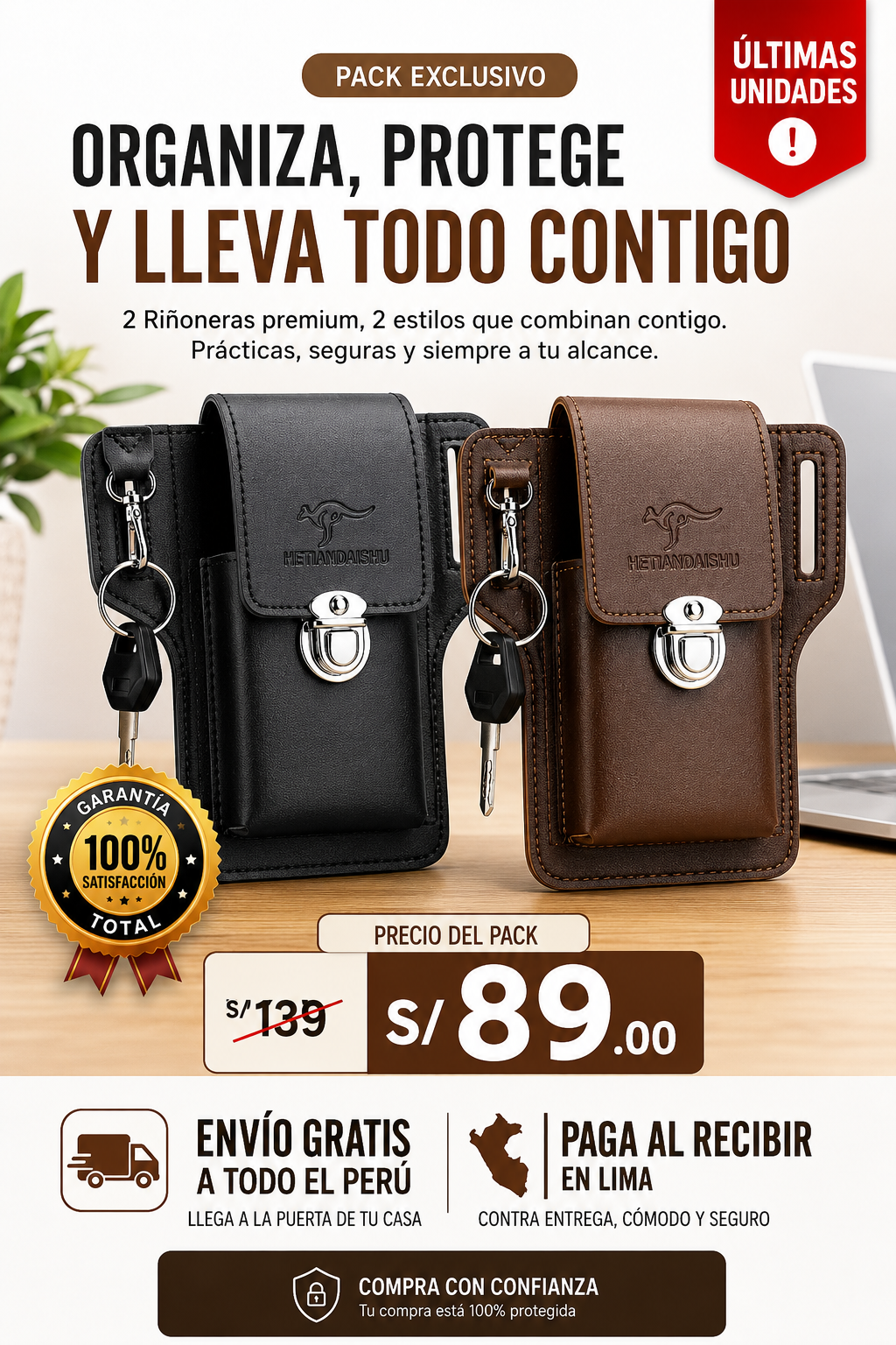 2 riñoneras Premium