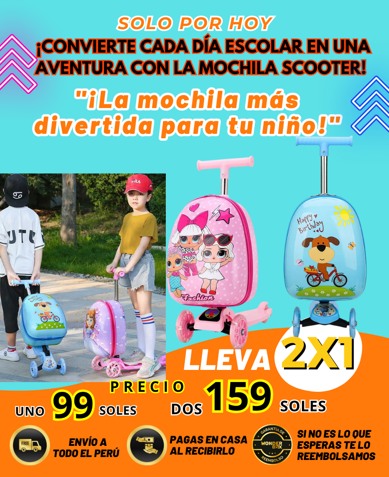 PACK 2 X 1 LA MOCHILA MÁS DIVERTIDA PARA TU NIÑO