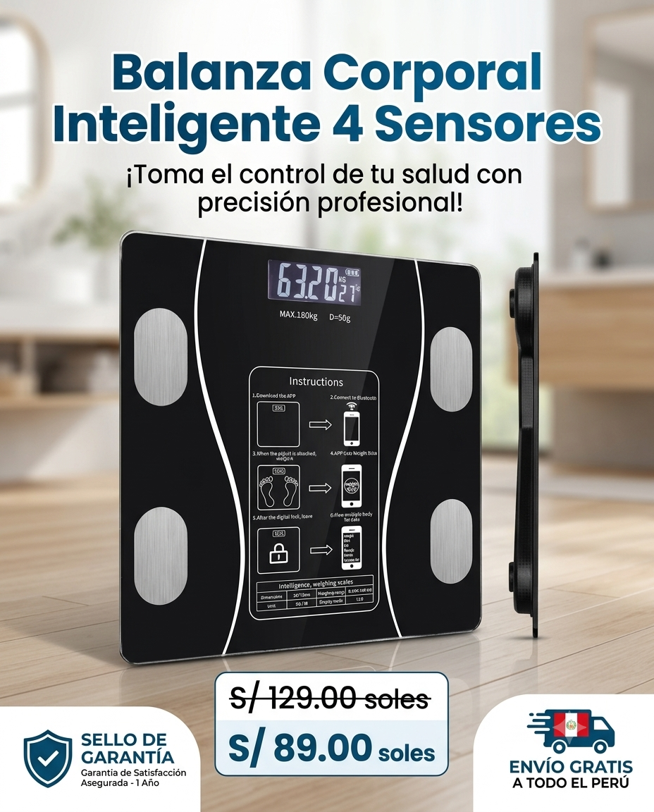 Balanza Corporal Inteligente 4 Sensores