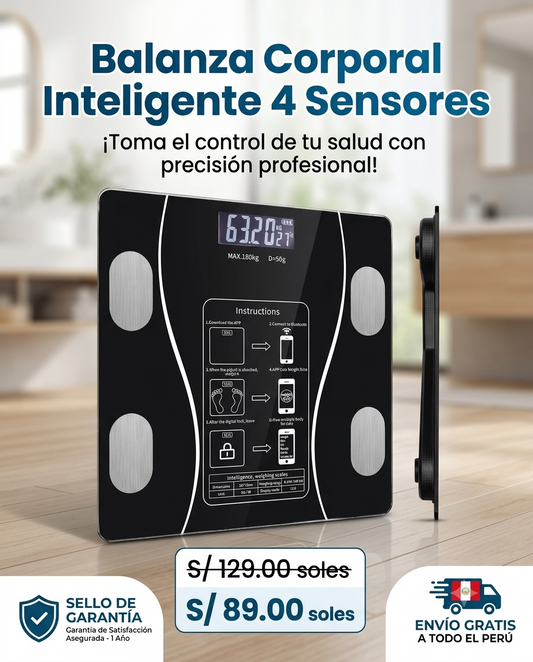 Balanza Corporal Inteligente 4 Sensores