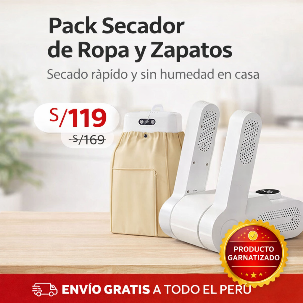 PACK SECADOR DE ROPA Y ZAPATOS