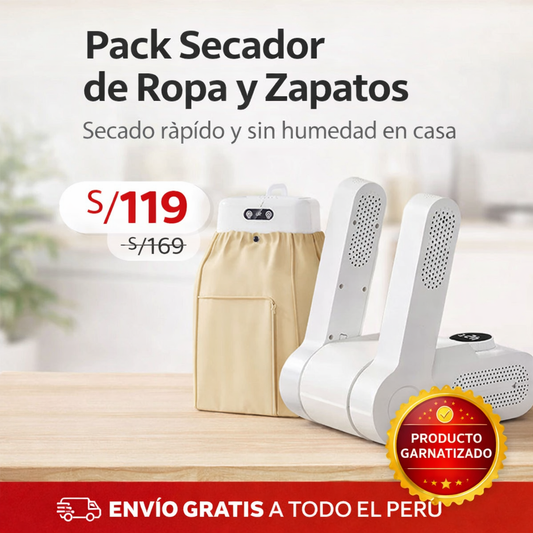 PACK SECADOR DE ROPA Y ZAPATOS