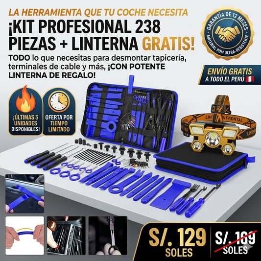 KIT PROFESIONAL PARA DESARMAR AUTOS SIN DAÑAR