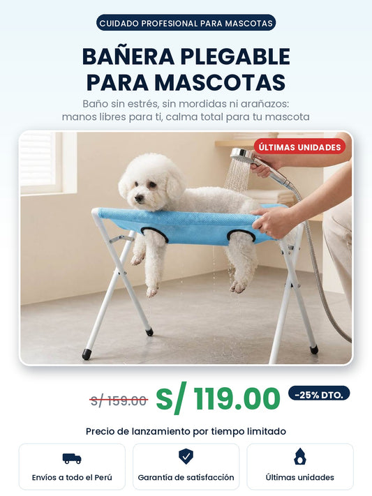 BAÑERA PLEGABLE PARA MASCOTAS